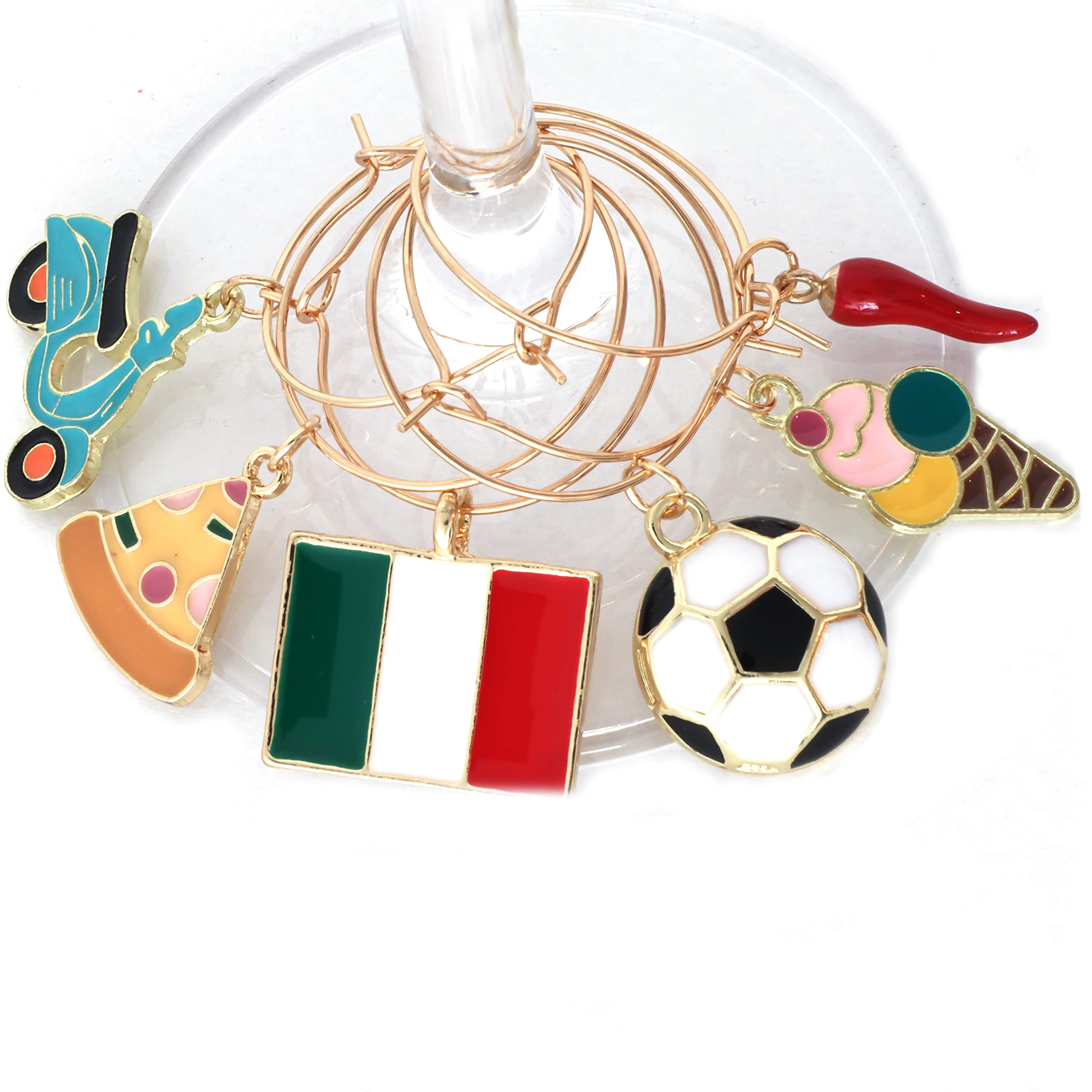Gelato charm for wine glass accessory