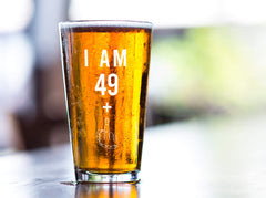 16 oz pint glass designed for craft beer celebrations