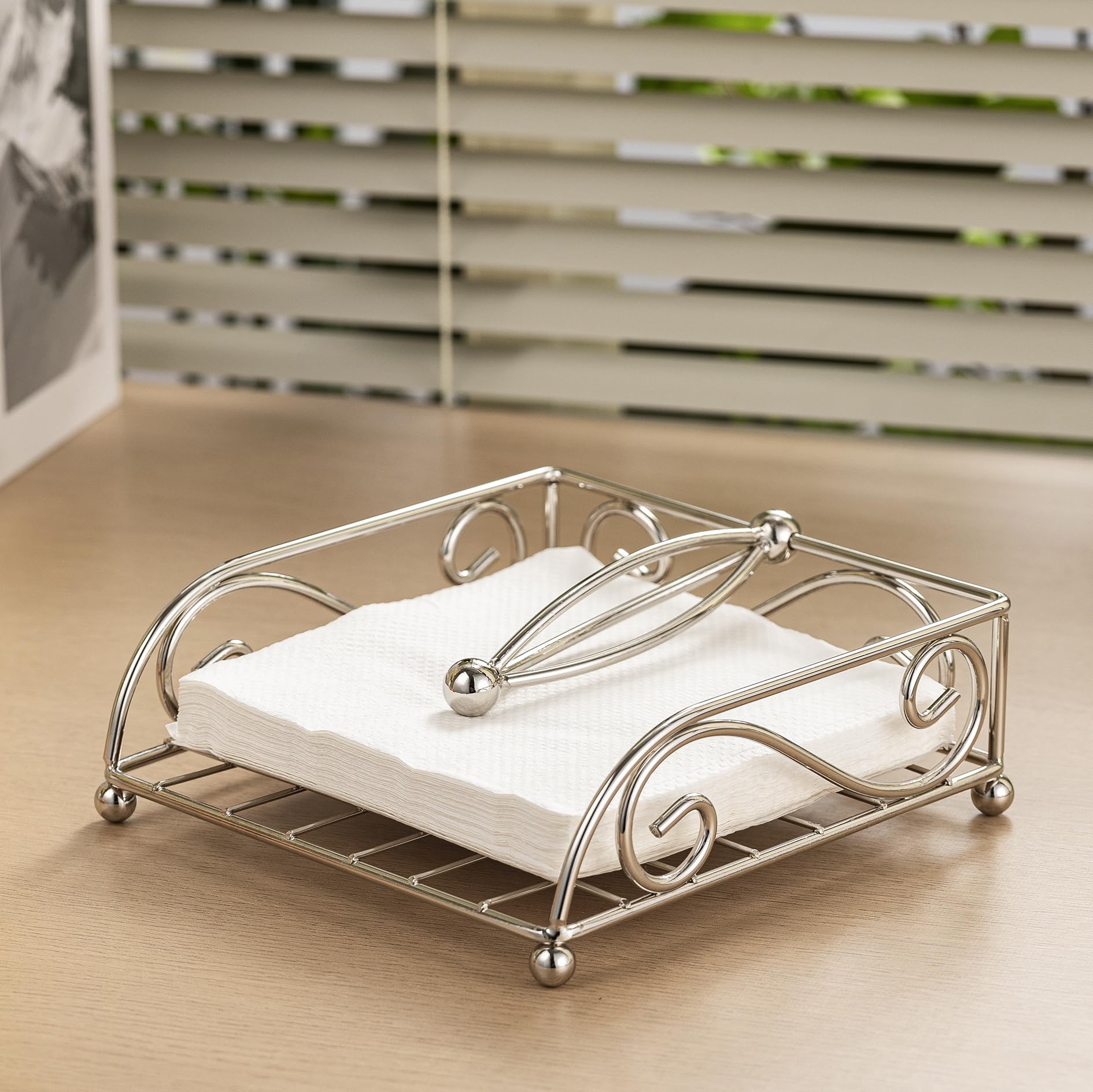 Geliqiao stainless steel napkin holder for table