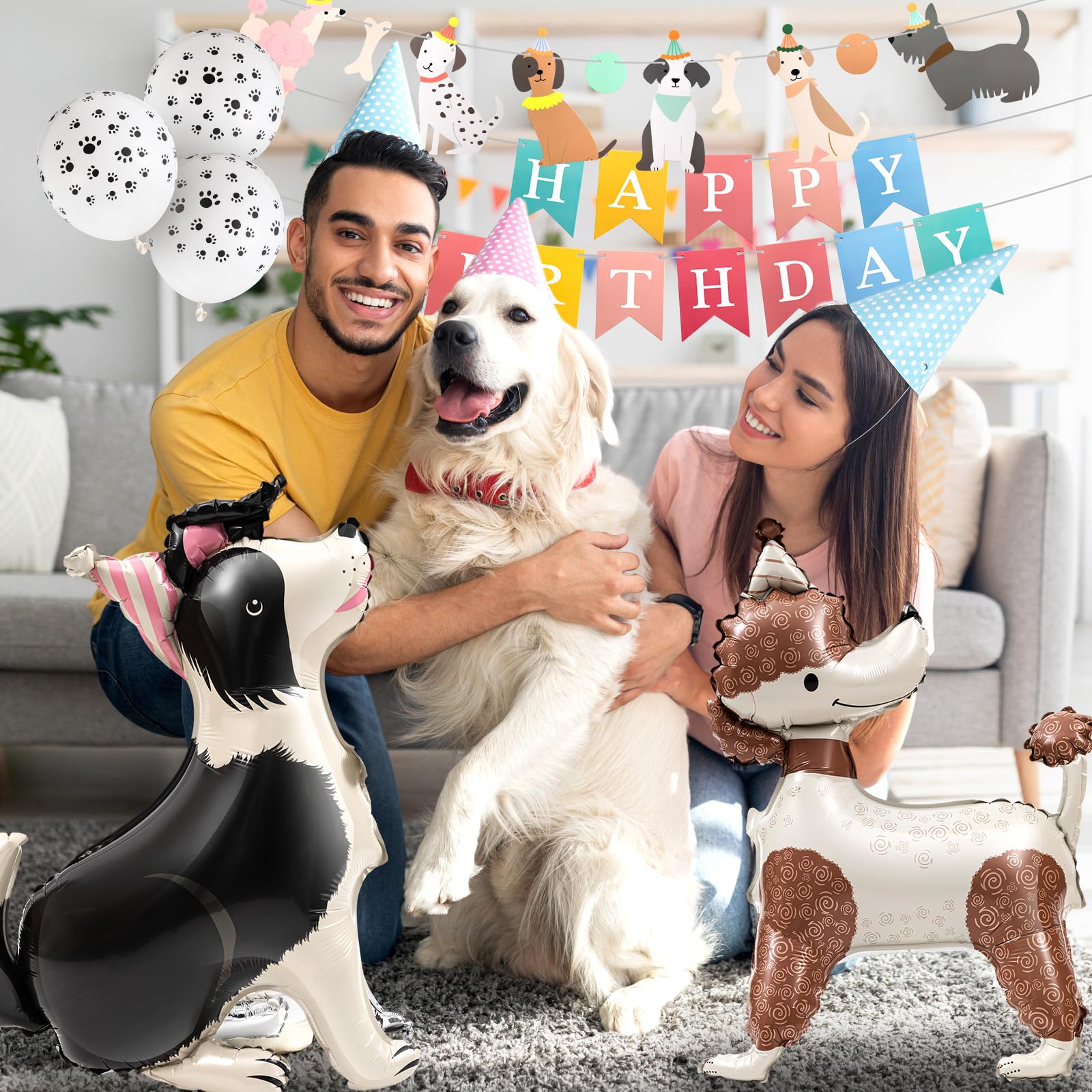Gemscream 20 Pcs dog birthday party decoration set