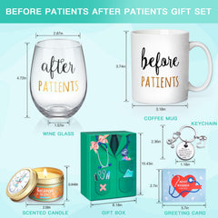 Gemwi 18 oz stemless wine glass in gift set