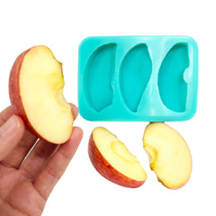 Generic Apple Slices Silicone Mold turquoise blue