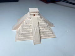 PLA material detailing on Chichen Itza Pyramid Model replica