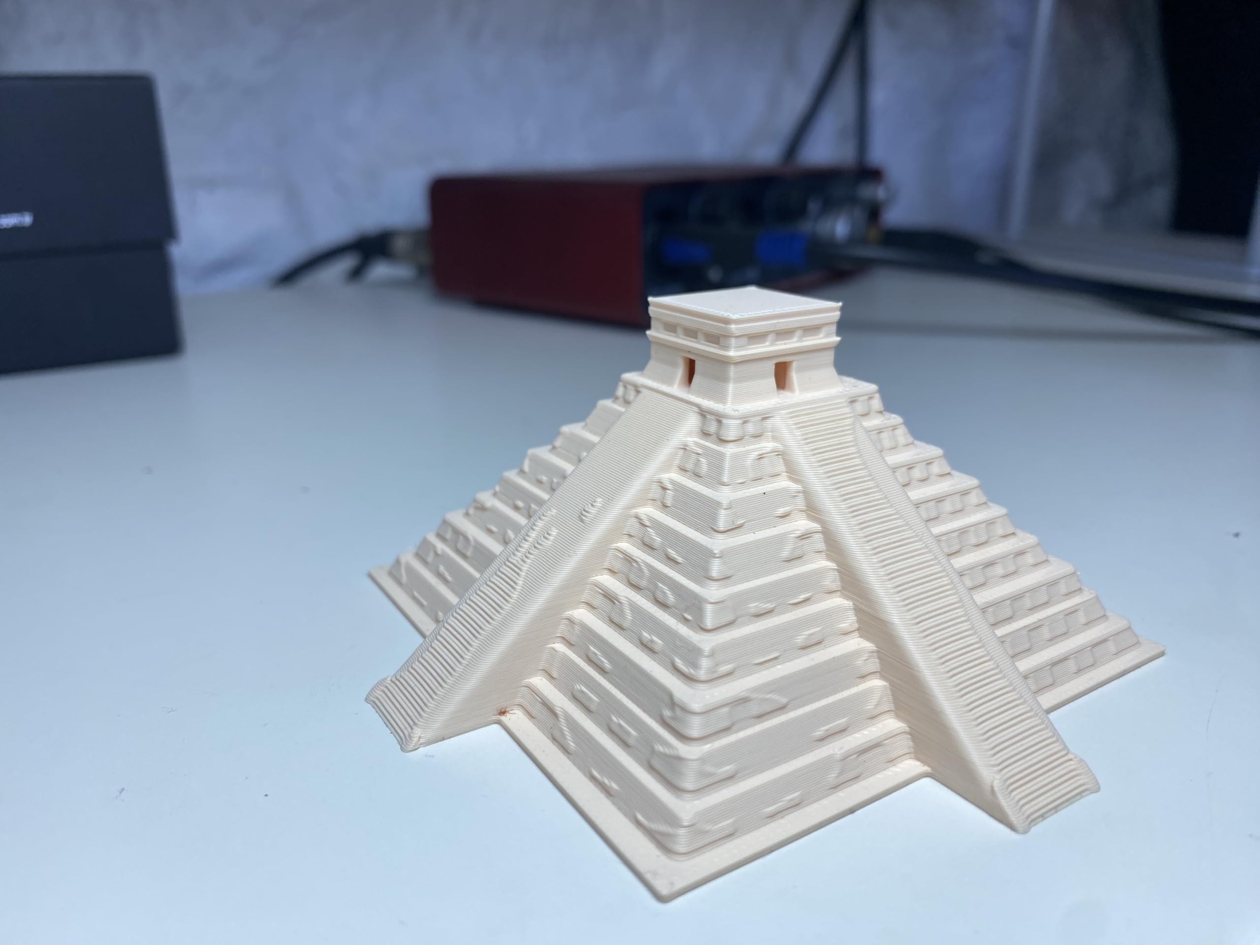 Chichen Itza Pyramid Model PLA Replica base detail
