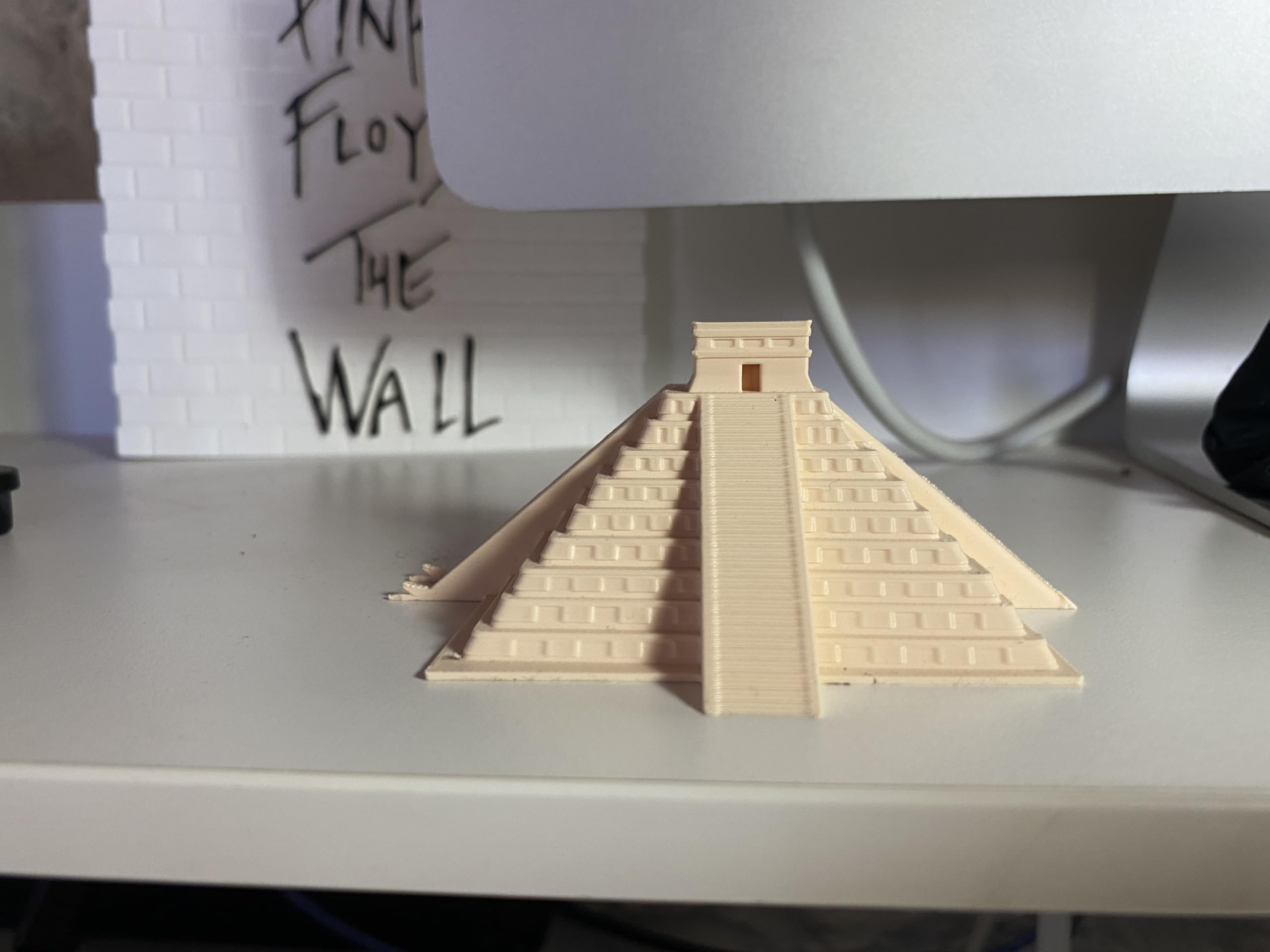 Chichen Itza Pyramid Model PLA Replica assembled display