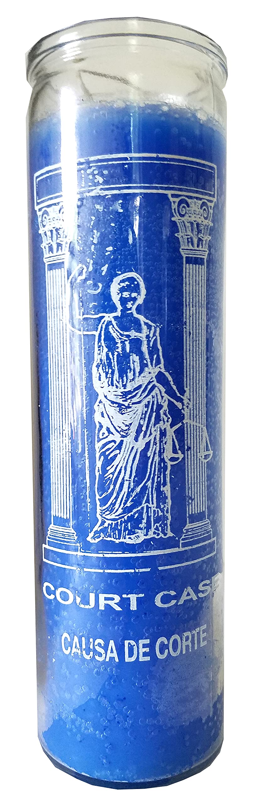 Generic Court Case Blue Devotional Candle 8 inches tall