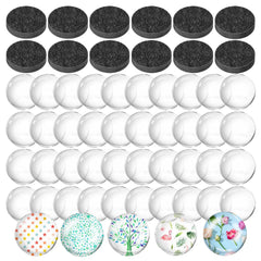 Generic glass cabochon magnets set with 50 cabochons and 50 magnets