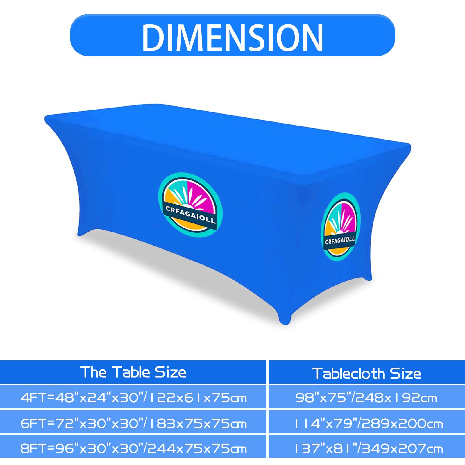One-side print with five customizable sides on table cloth