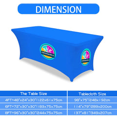 One-side print with five customizable sides on table cloth
