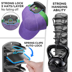 double capacity storage for 40 baseball caps
