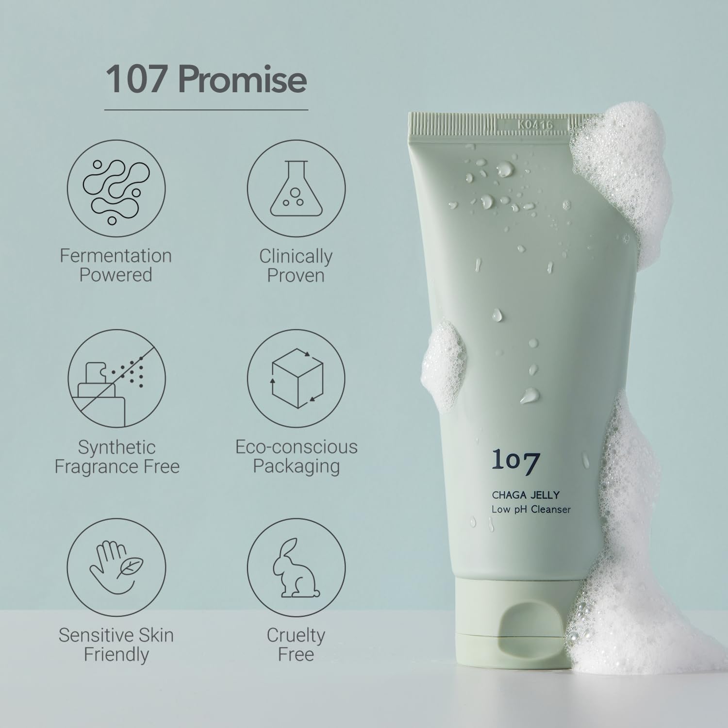 Probiotics amino acids and organic acids in cleanser