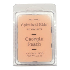 Georgia Peach soy wax melts 2.6oz six 1-inch cubes handmade
