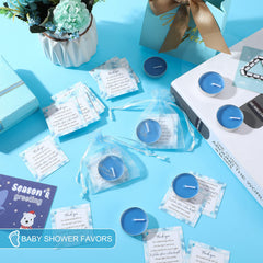 Geosar cards 1.97 x 1.97 inches included in baby shower blue set