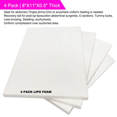 Abdominal compression board foam sheets for shapewear compatibility