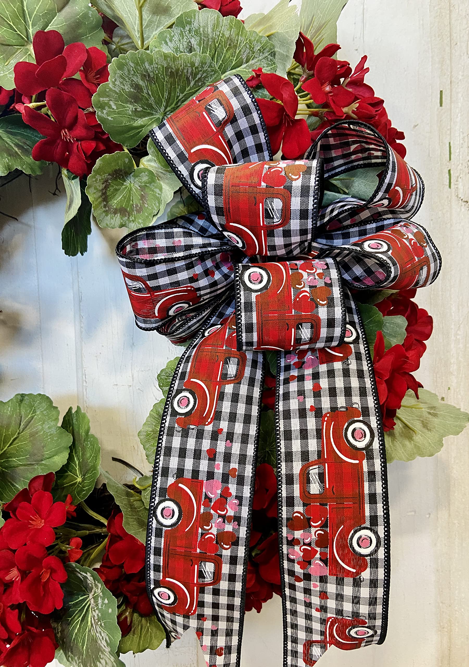 Geranium wreath for front porch or door decor