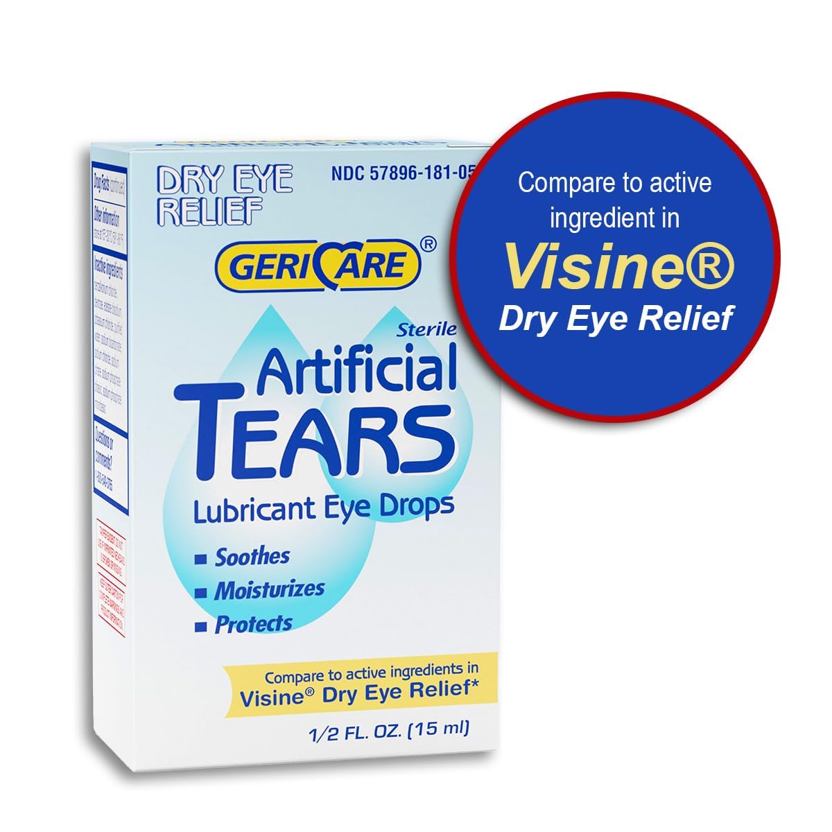 GeriCare eye drops 0.5 fl oz bottle 3-pack