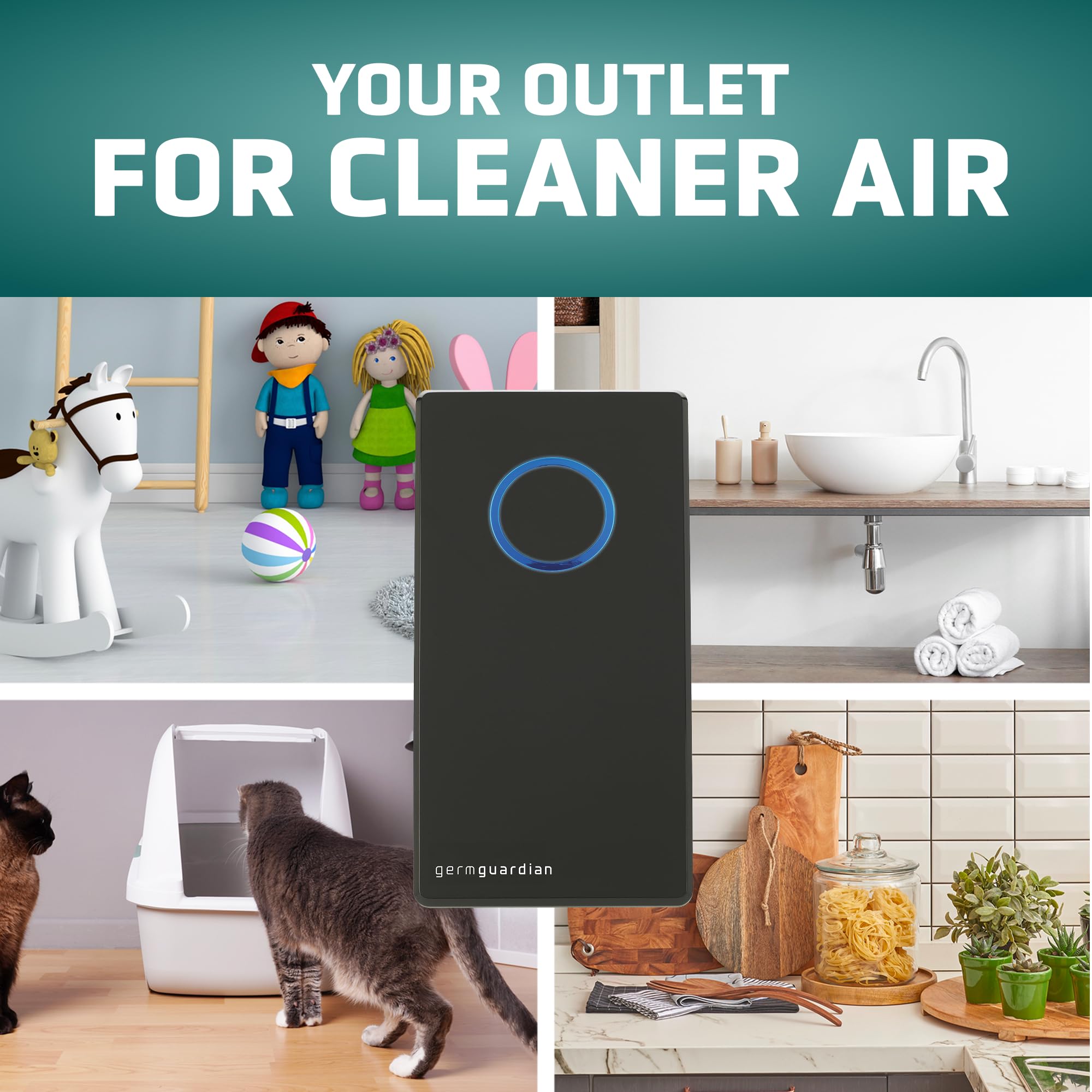 UV-C air sanitizer reduces germs in small spaces with Germ Guardian