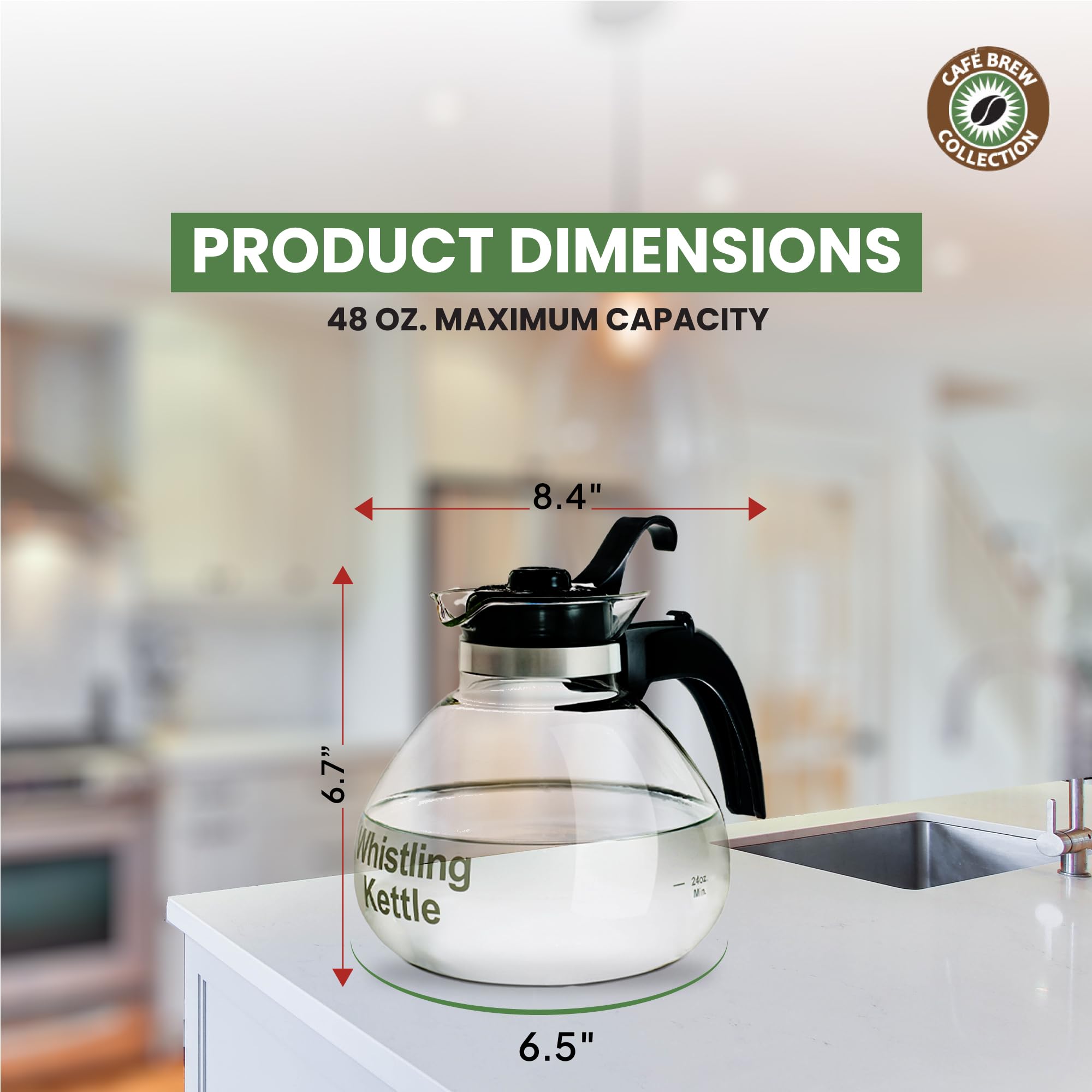 Kettle compatible with gas electric and glass cook-tops
