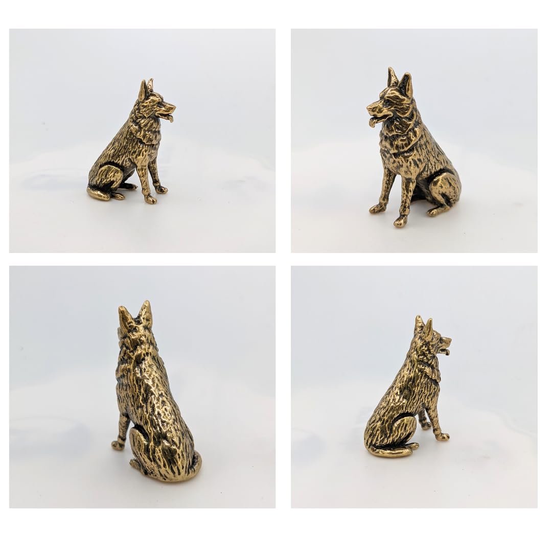 Miniature German Shepherd figurine for shelf display