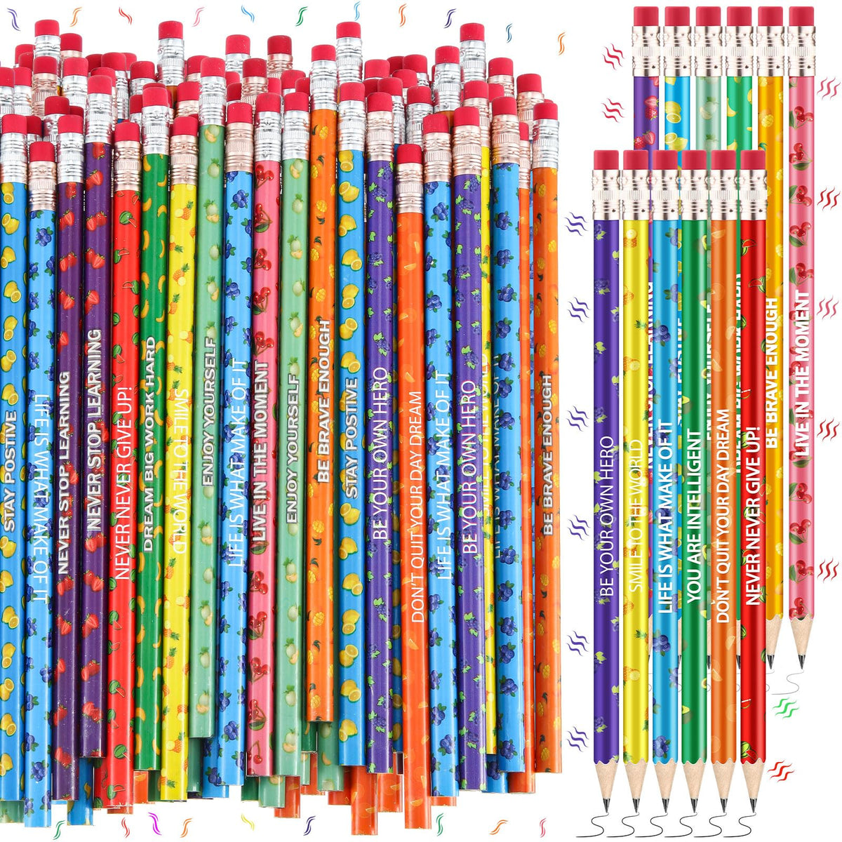Gersoniel scented pencils 120 pieces 12 styles assorted colors