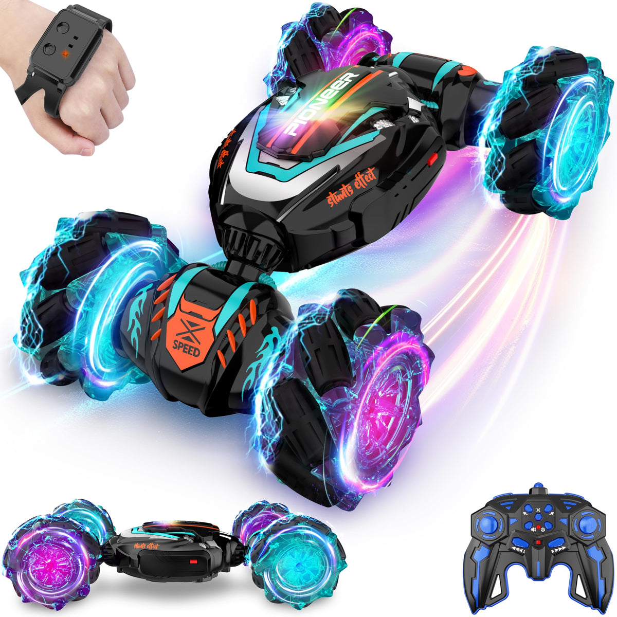 Gesture Sensing RC Stunt Car 4WD all-terrain design