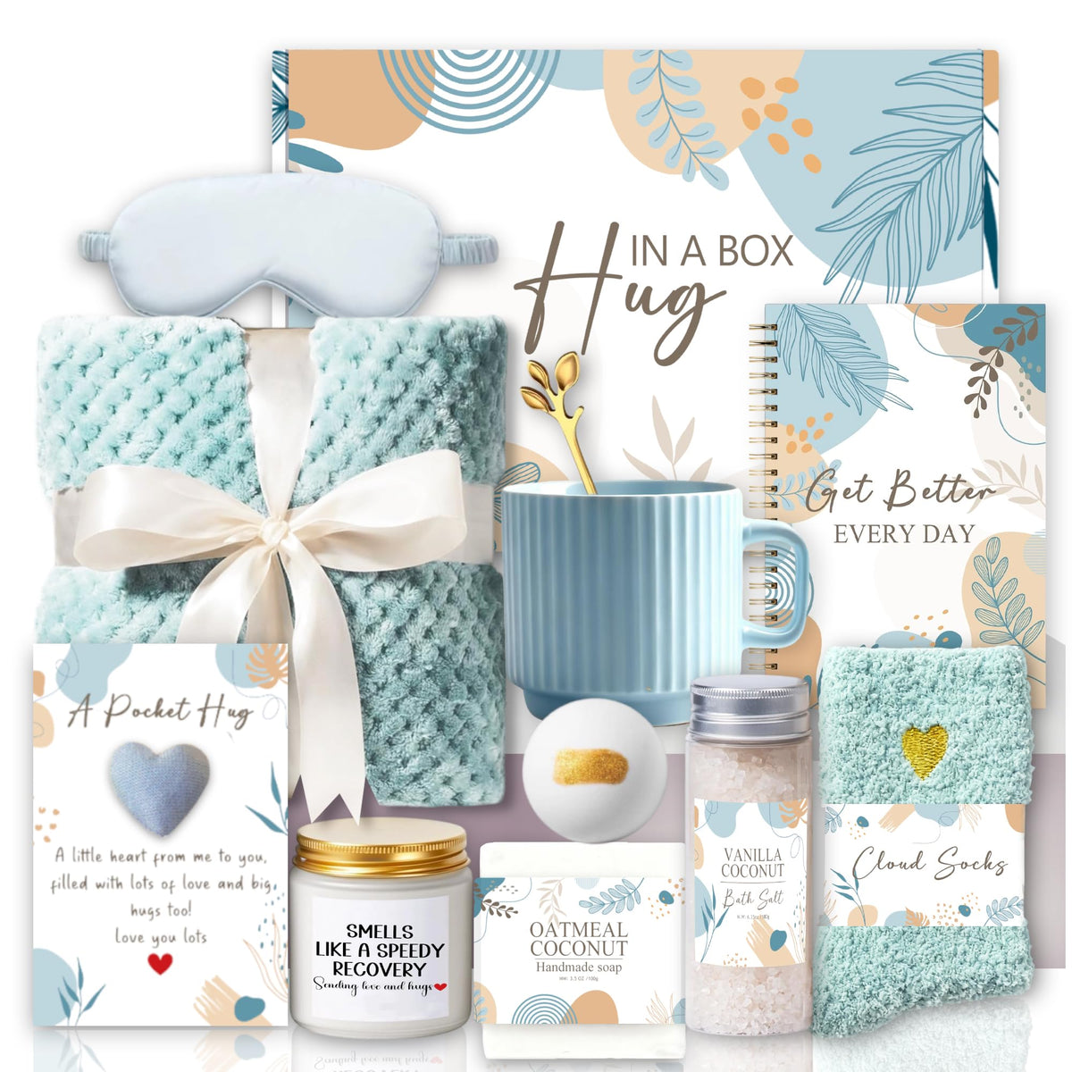 Get Well Gifts for Women 11PCS care package with spa items
