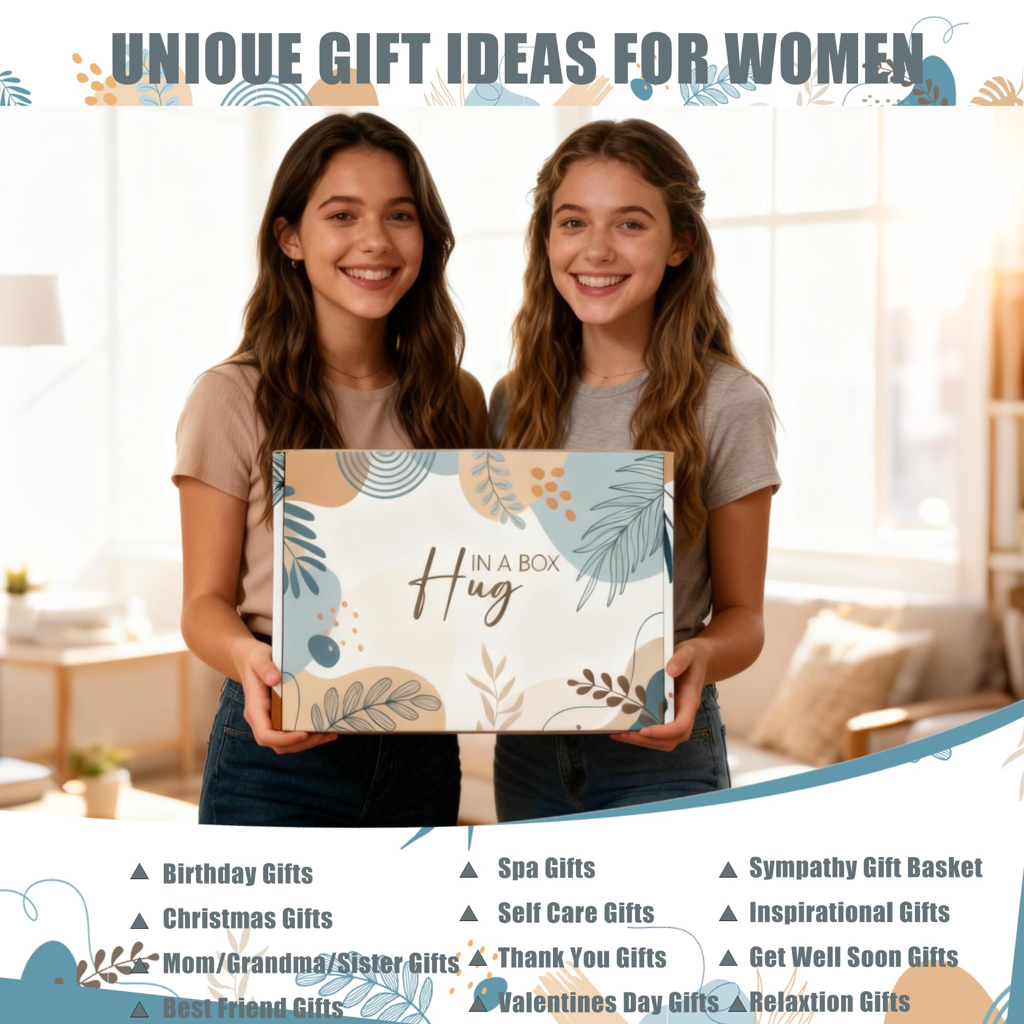 Get well soon gift basket with premium gift-box packaging