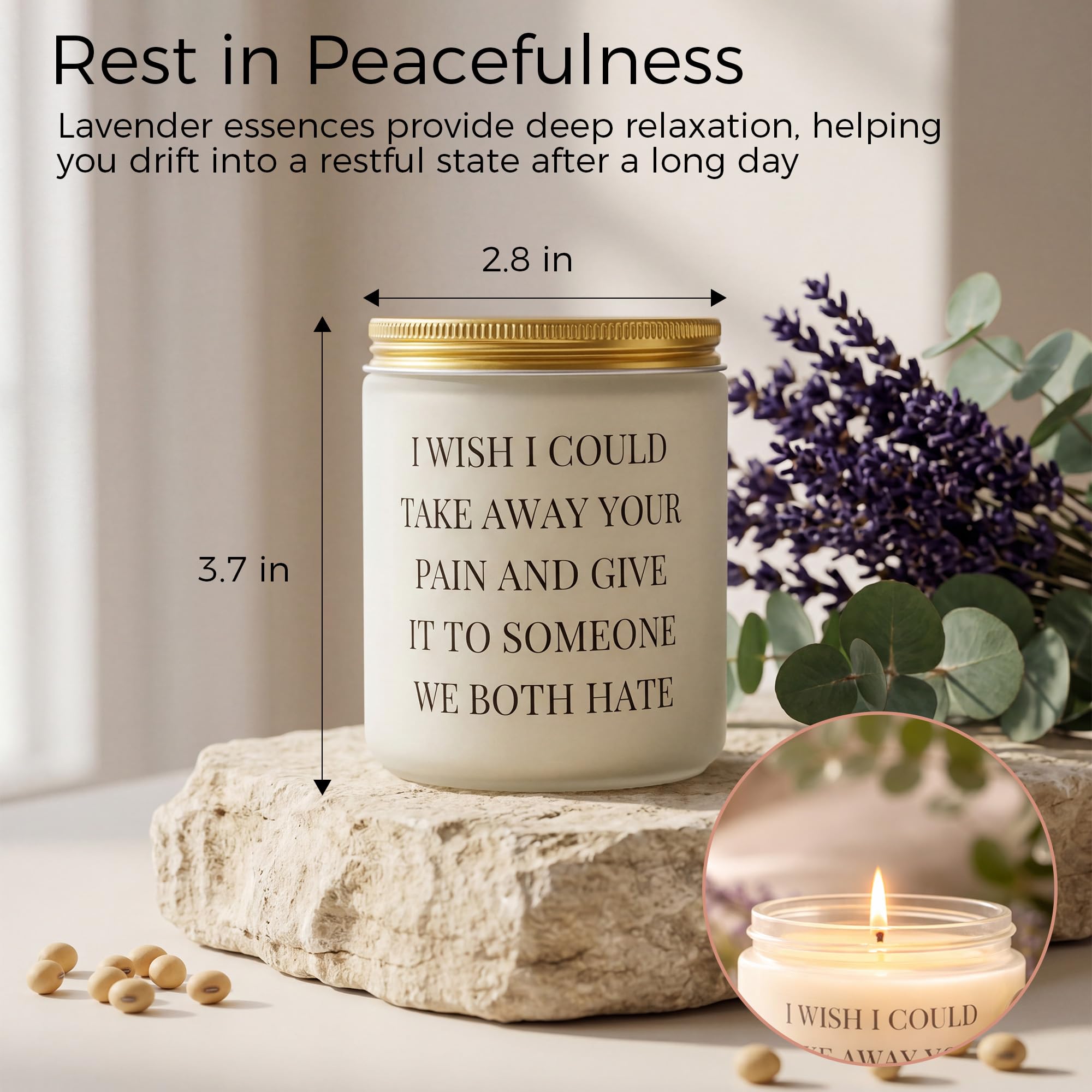 Get Well Soon Gifts candle for recovery recipients