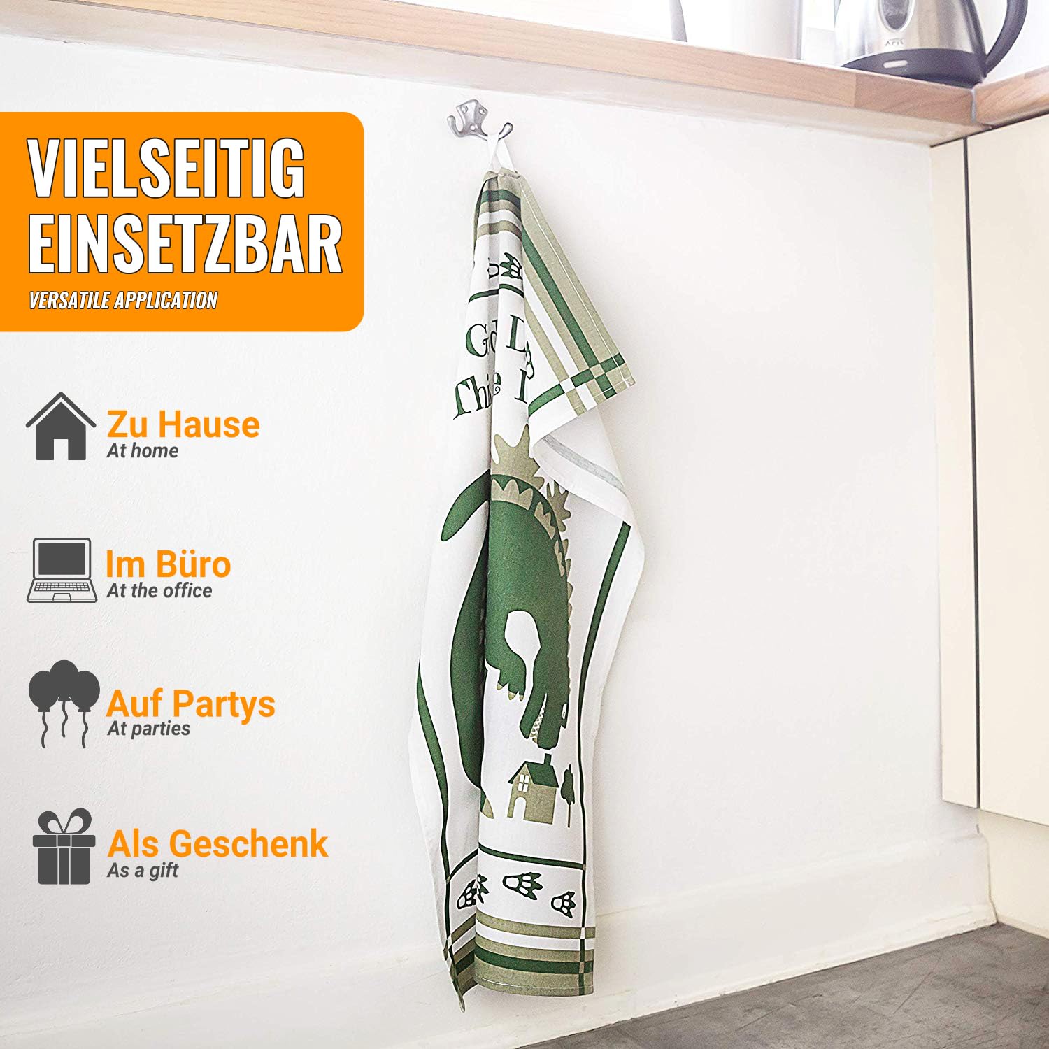 Gift ready GetDigital dish cloth for geeks and monster fans