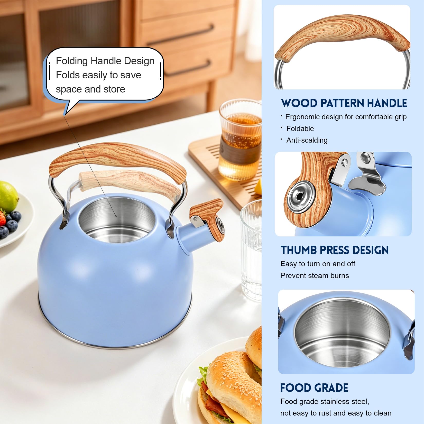 Food grade stainless steel exterior easy to clean