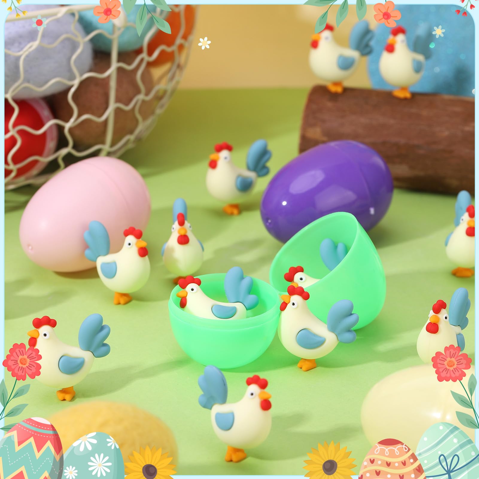 50 piece chicken figurine collection for classroom rewards