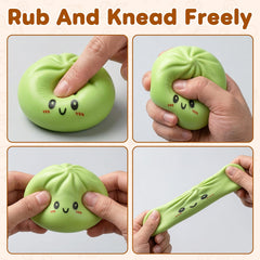 Colorful steamed bun stress ball fidget toy blue variant