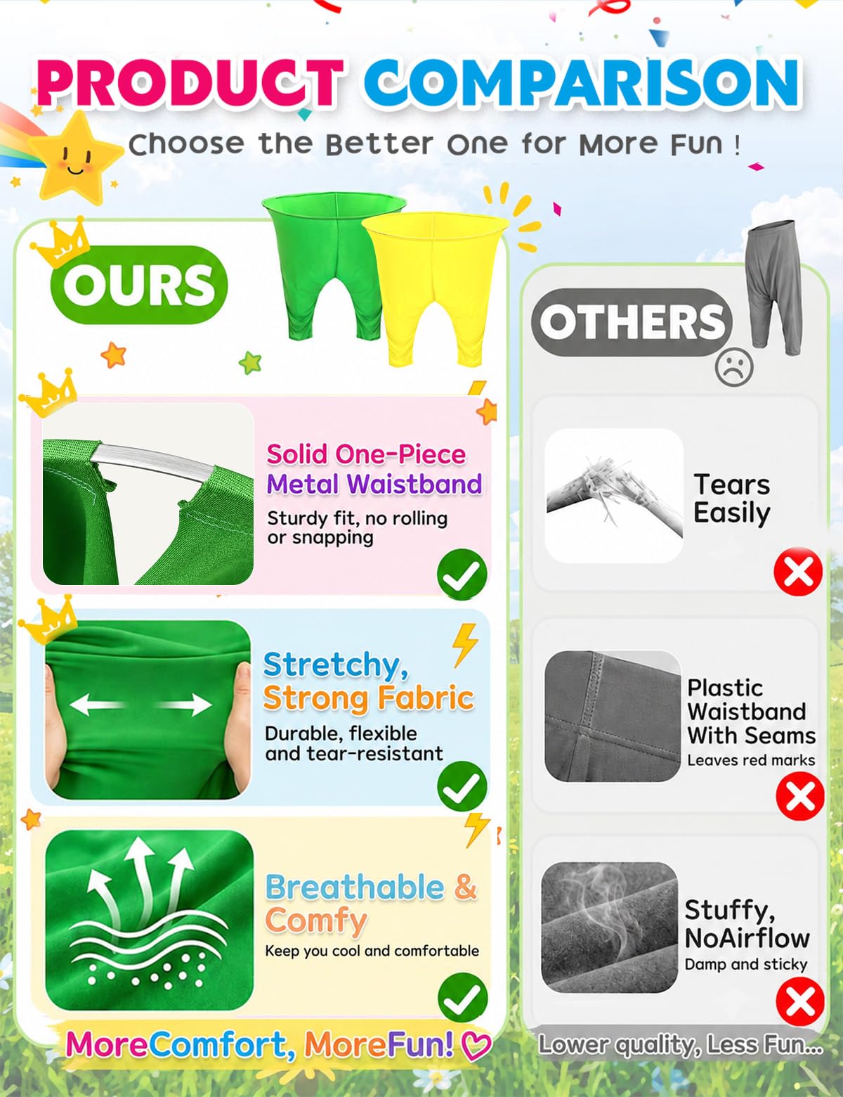 Giant pants yard game design for outdoor events