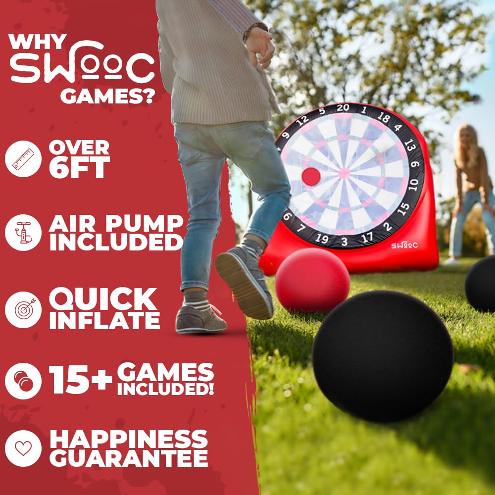 Inflatable giant soccer dartboard with air pump image
