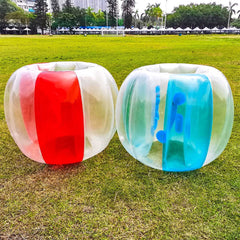 Giant sumo style inflatable bumper ball for outdoor play