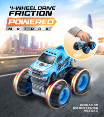 Each Monster Truck measures about 3.7 x 3.2 x 3 inches