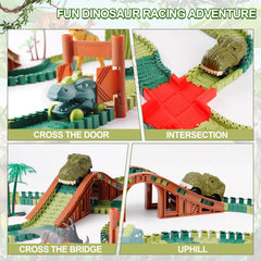 Expandable GIAT dinosaur track layout with cars