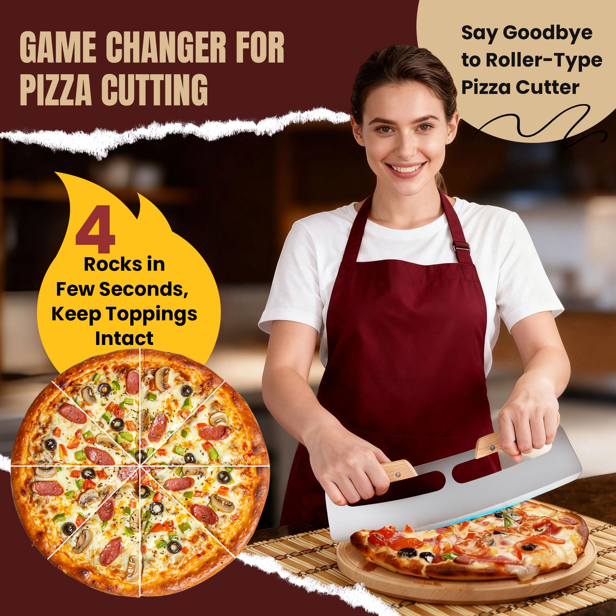 Gicyiit 14inch rocker with stainless blade