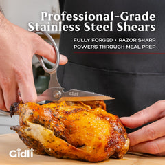 Gidli kitchen scissors heavy duty design for food prep