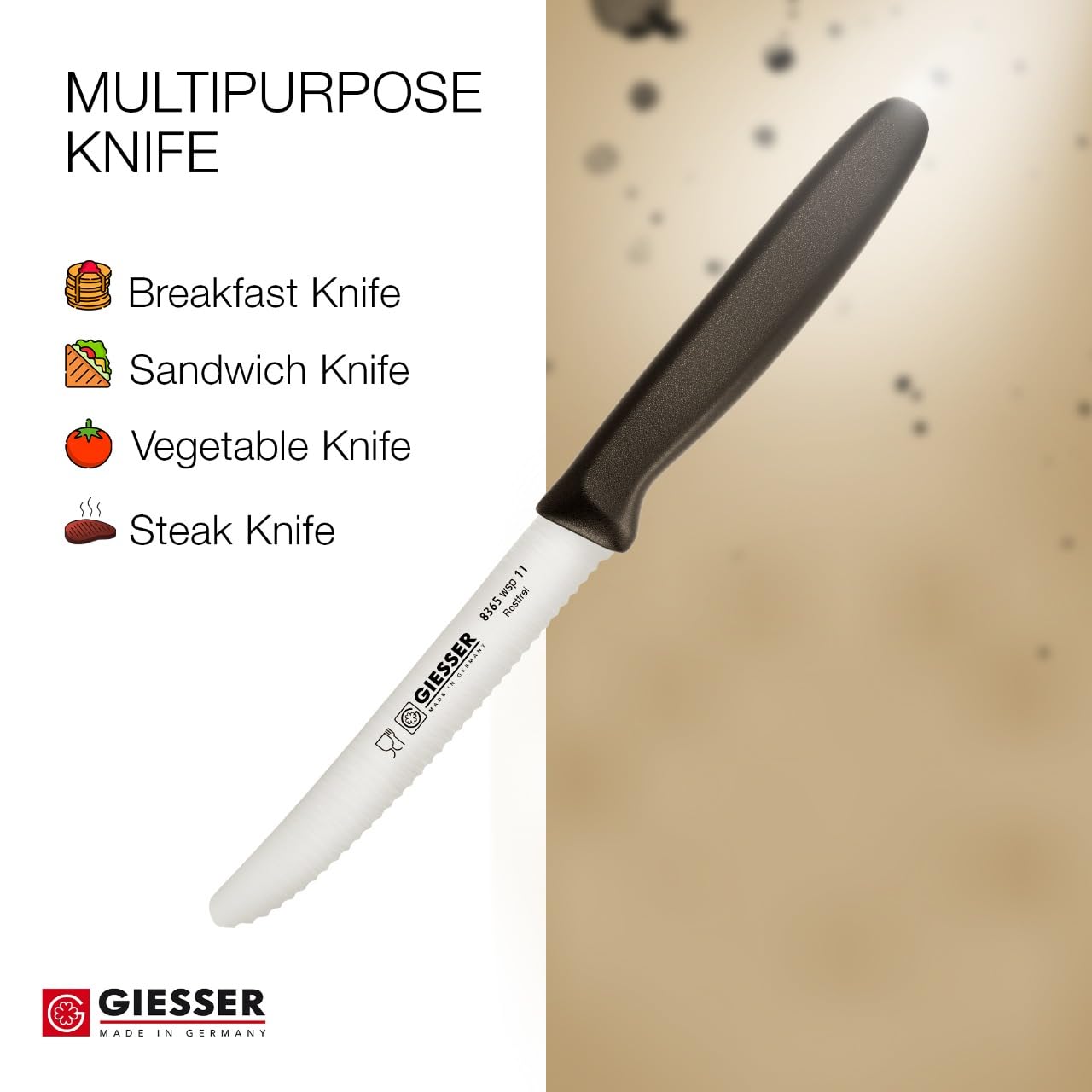 Giesser tomato knife 4-5 inch blade for tomatoes