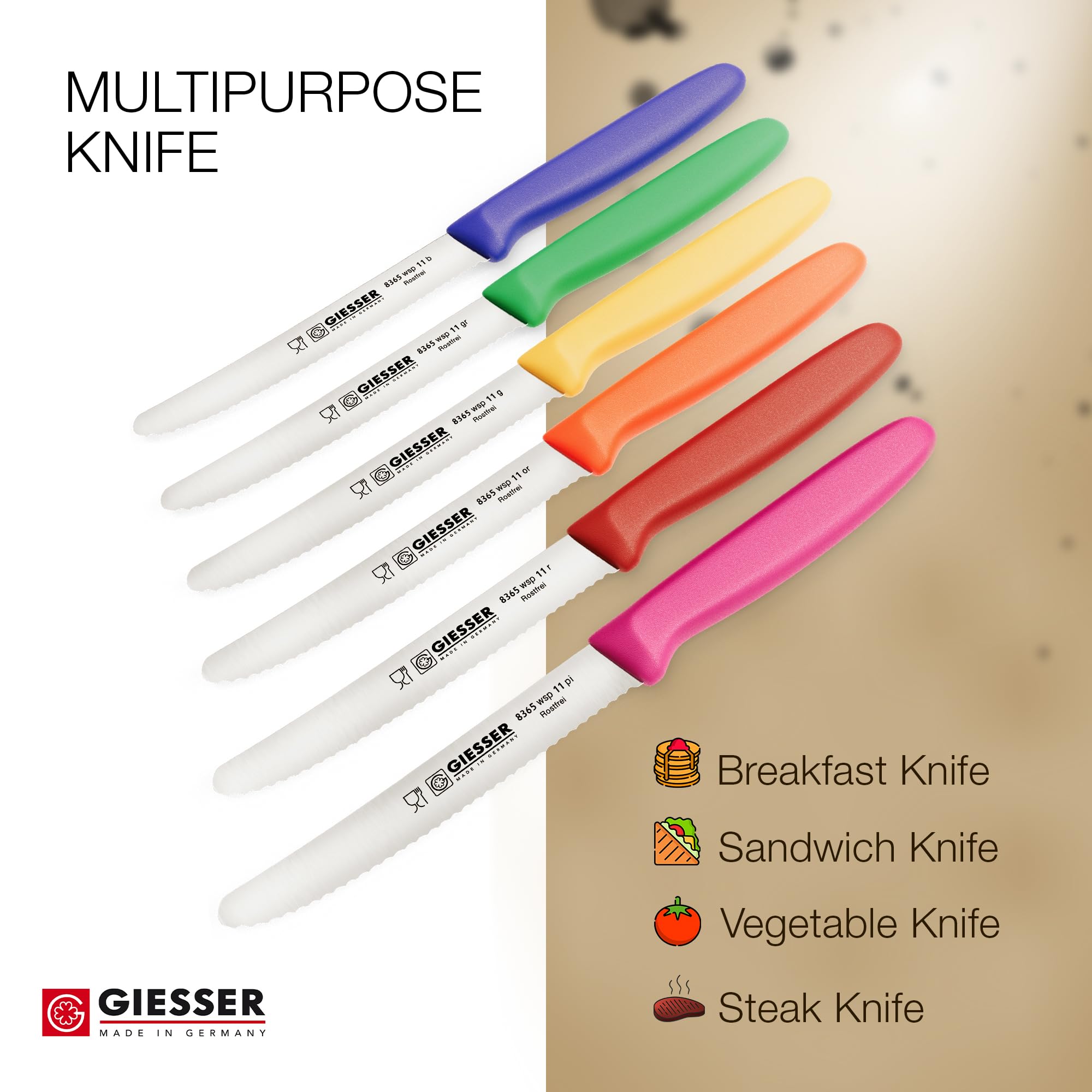 Giesser tomato knife for kitchen use