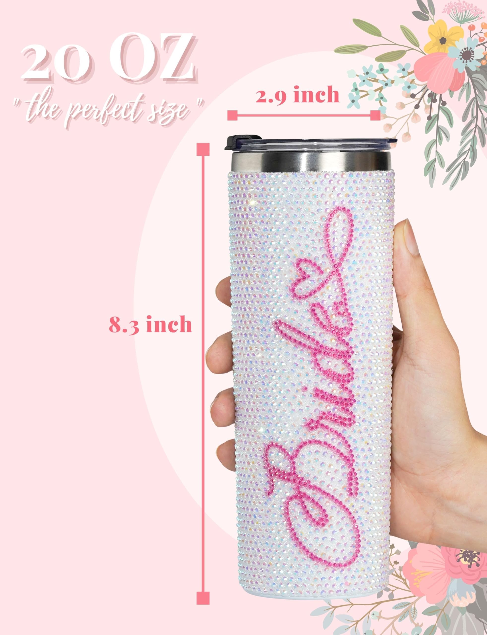 Rhinestones embellishment tumbler for brides