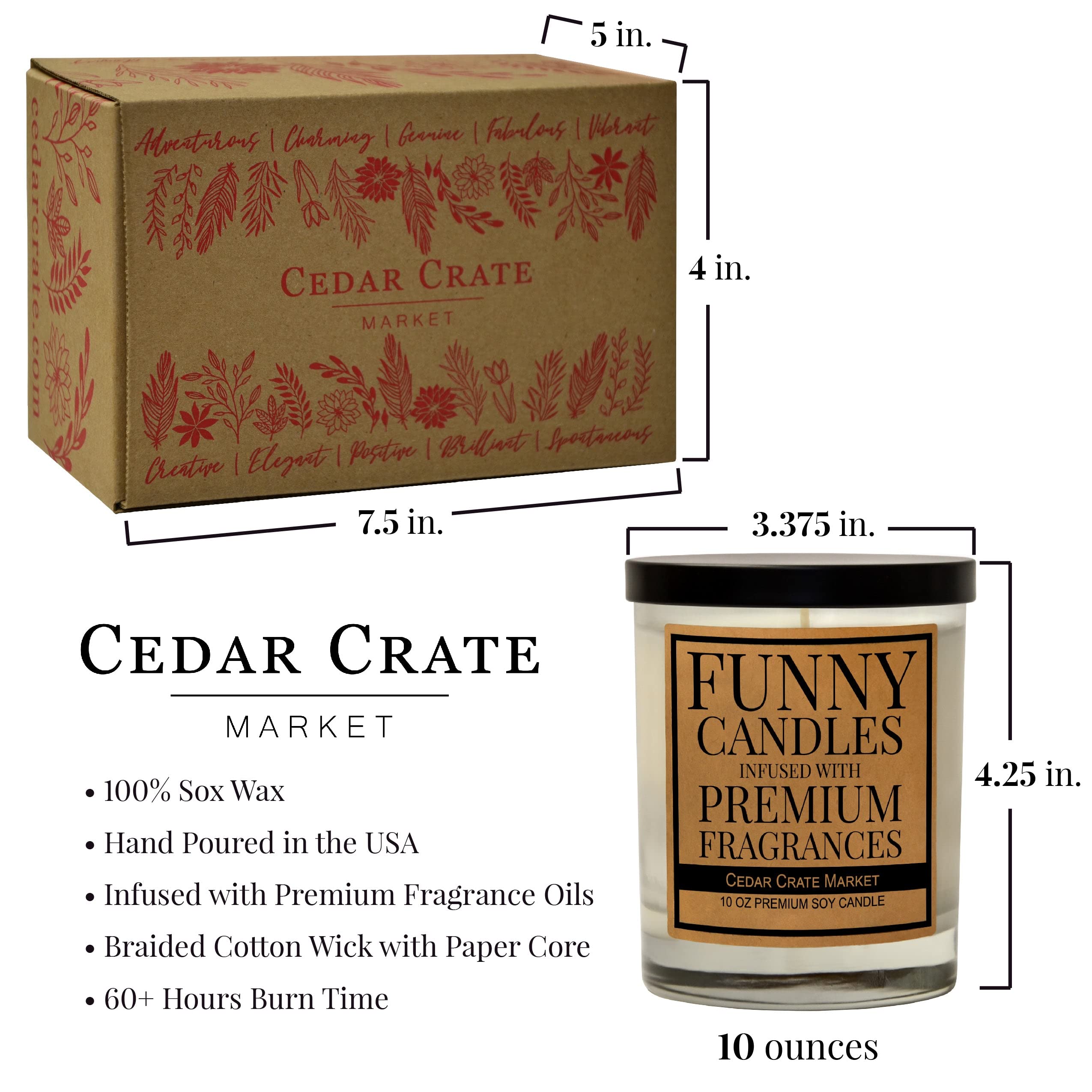 Mothers Day gift candle Not My Circus Not My Monkeys by Cedar Crate Market