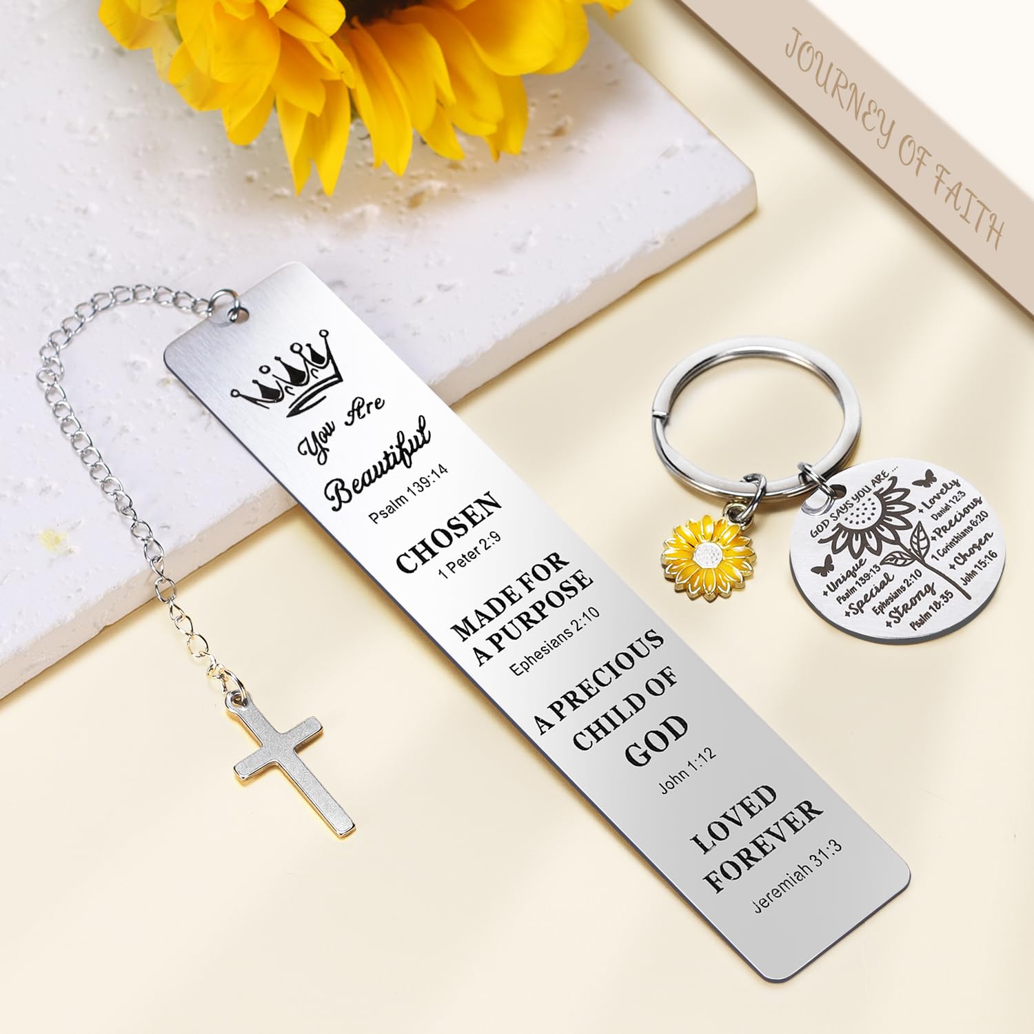 Elegant gift box packaging for Christian sunflower gifts