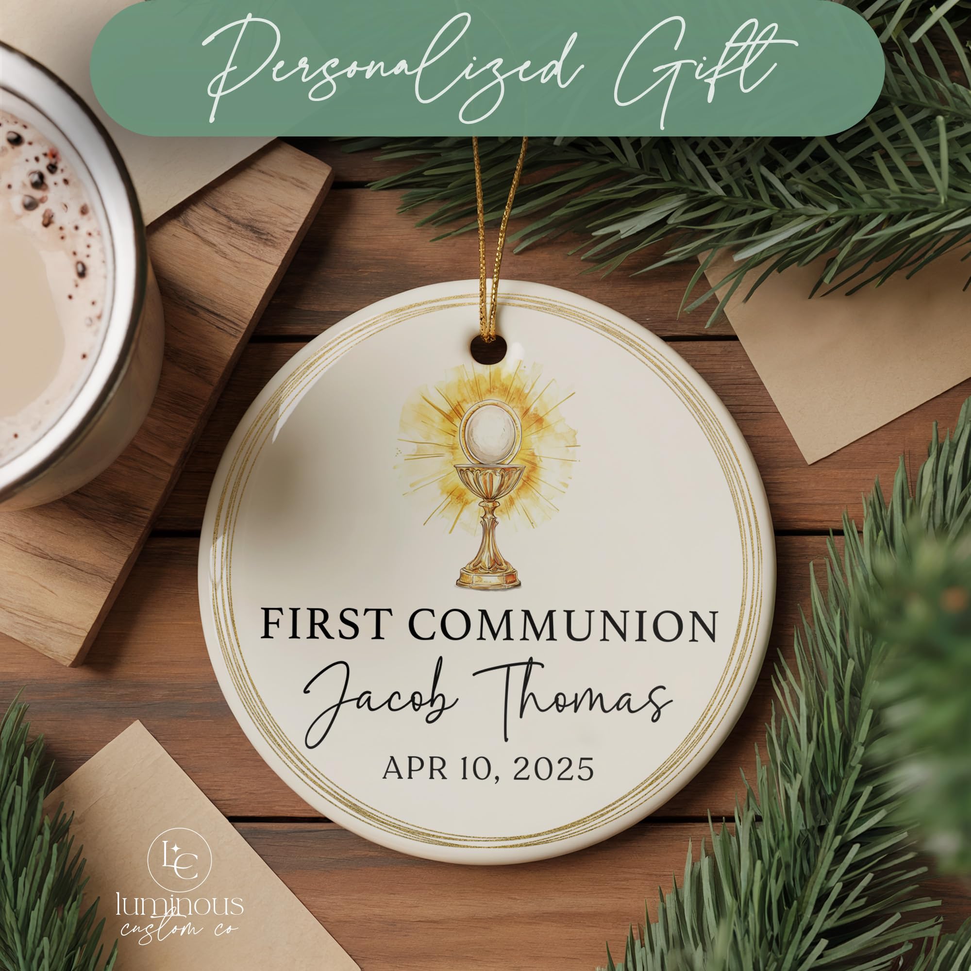 USA made first communion keepsake ornament