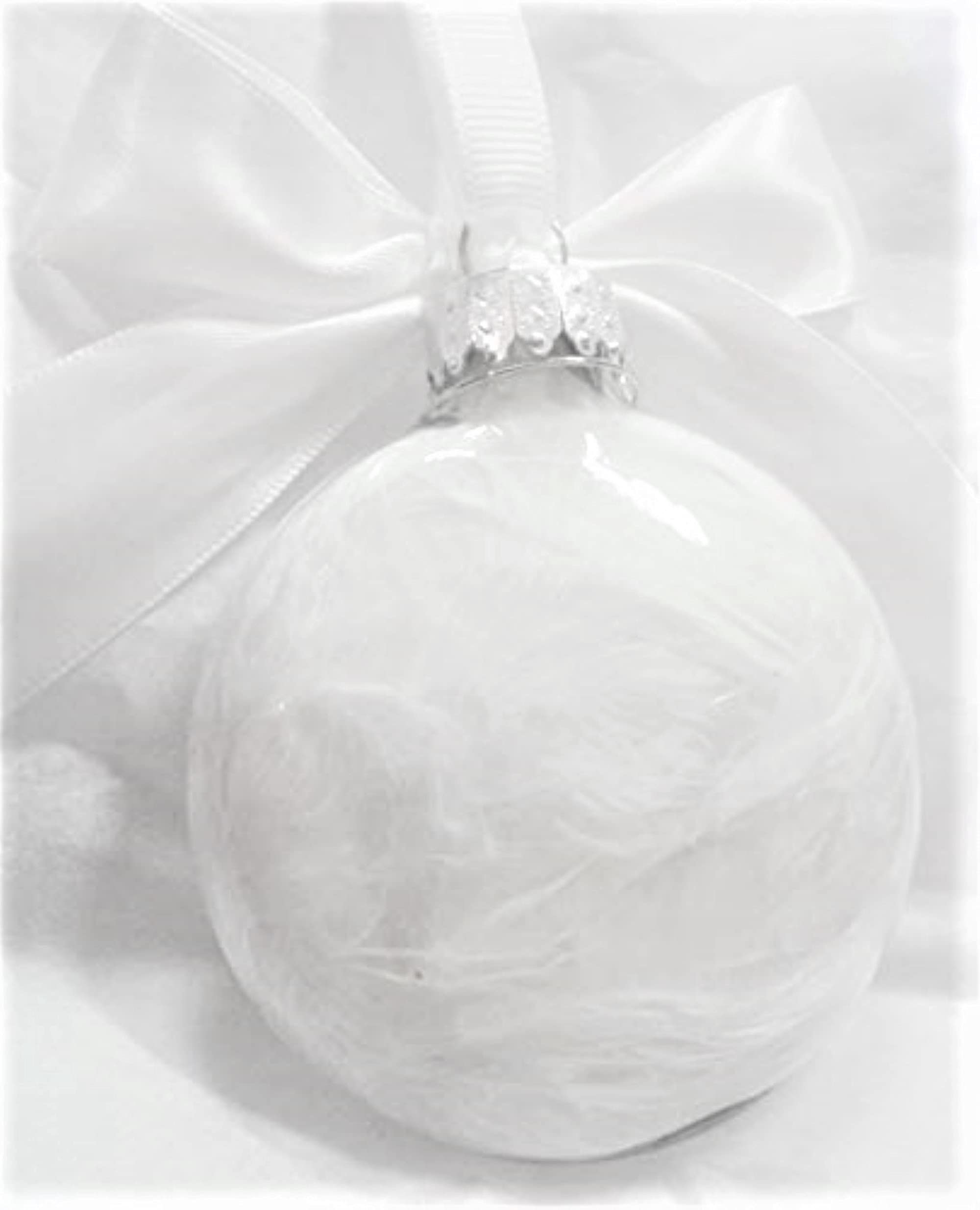 Vellum insert readable inside glass ornament