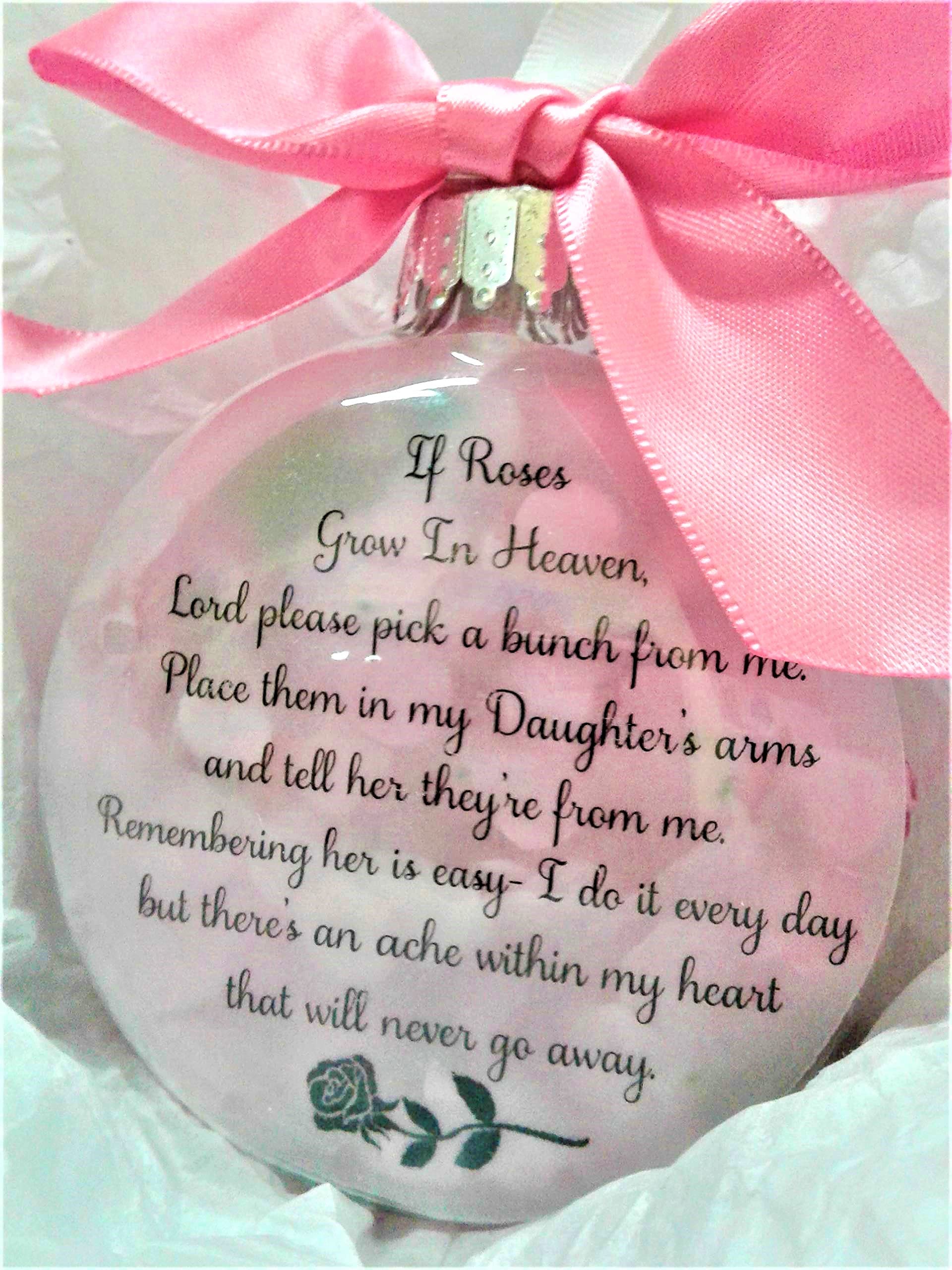 Approx 3.5 inch diameter memorial ornament with gift box