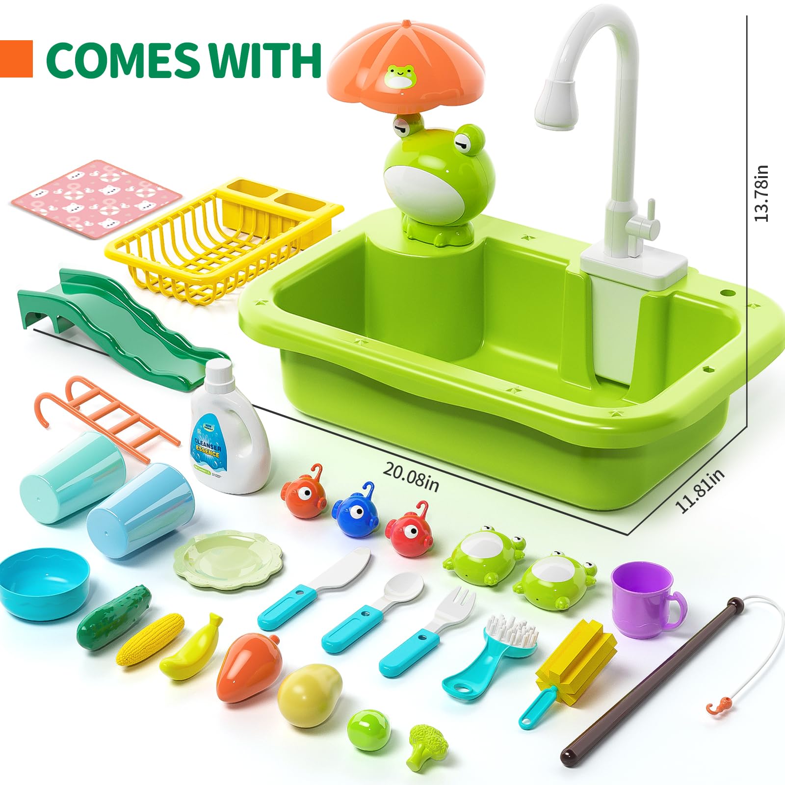 Durable ABS kitchen sink toy by Pupu Pig for indoor and outdoor use