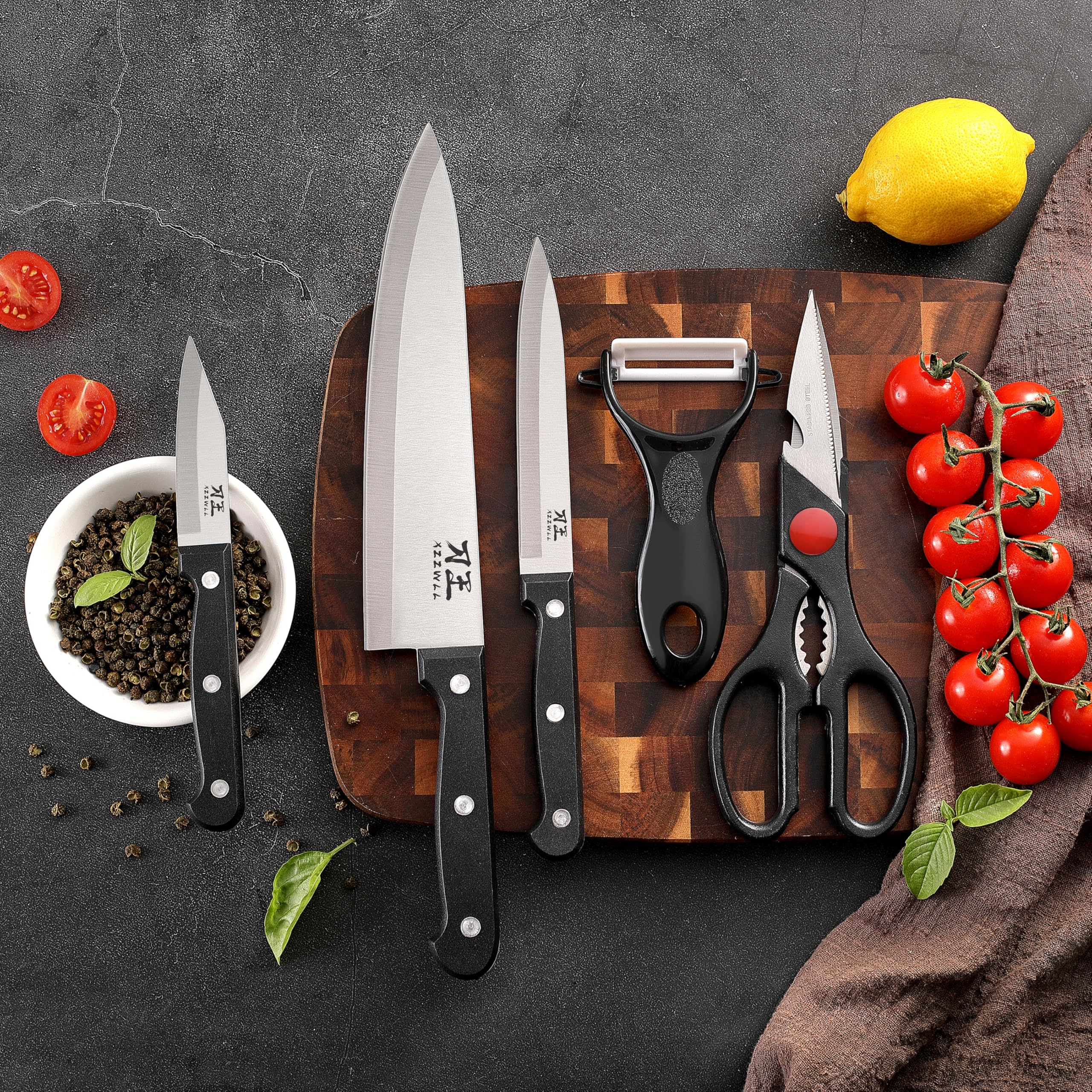 gift box packaging for 5 Pieces Kitchen knife Set