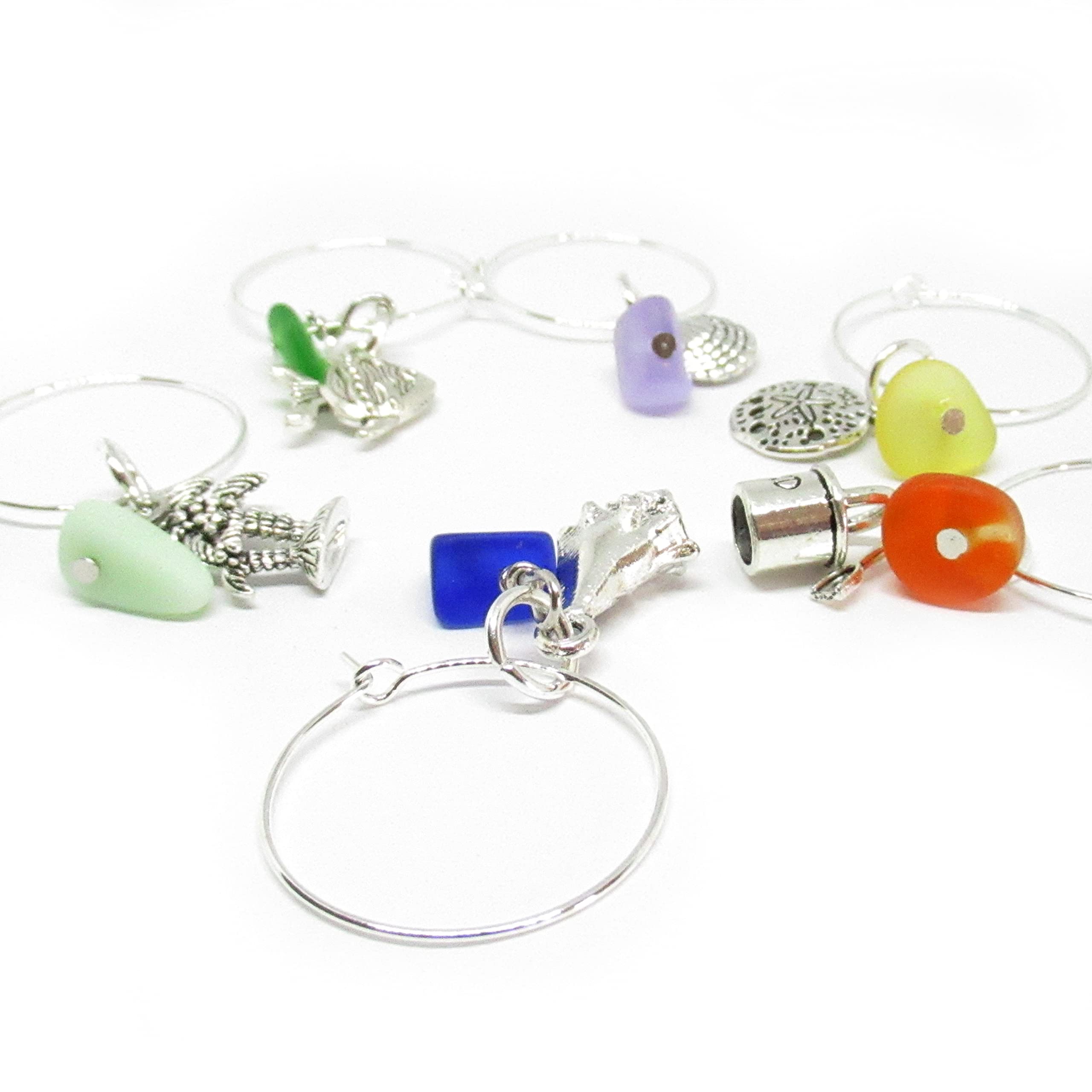 Wine party favors set with beach charms